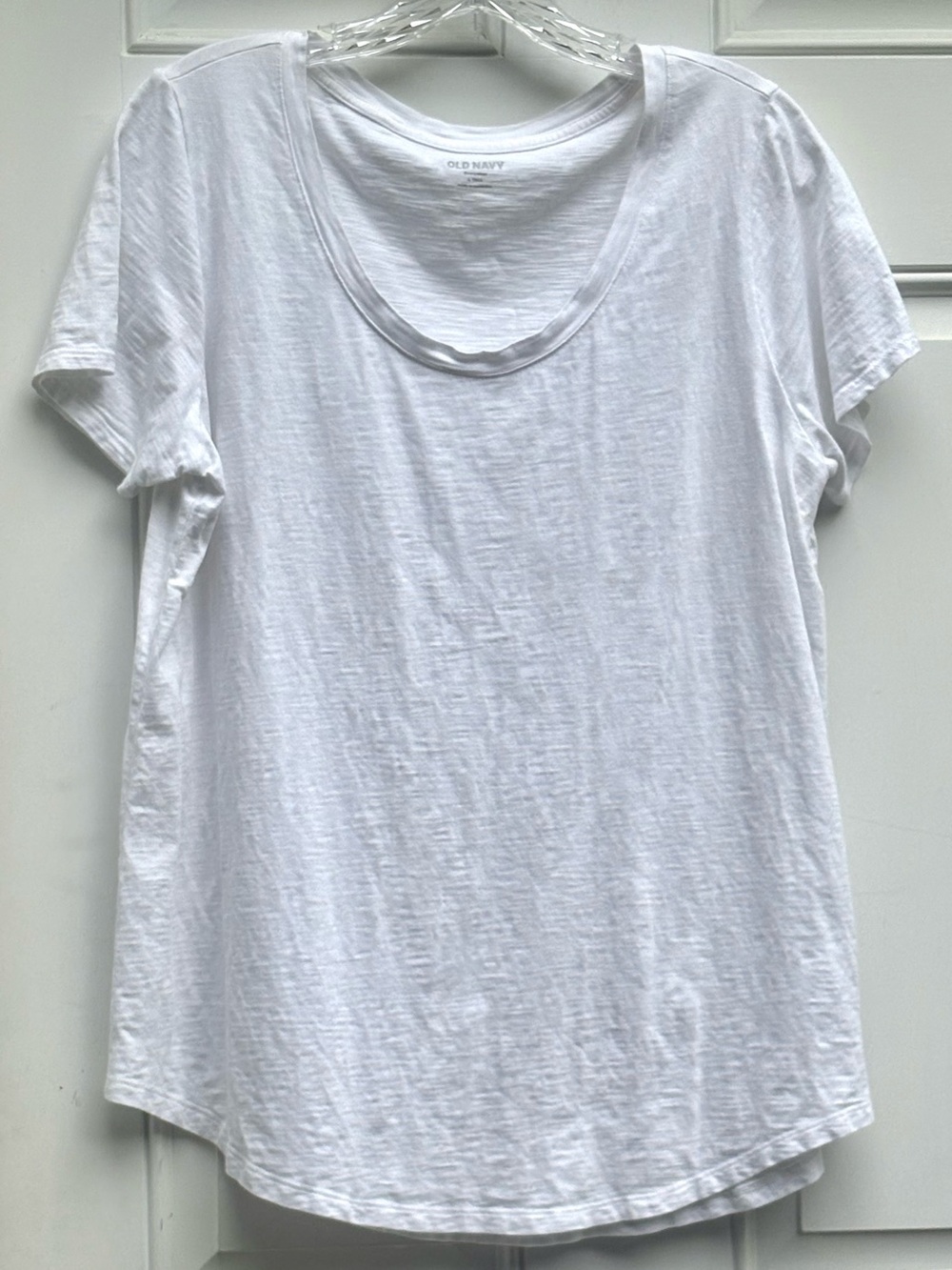 Old Navy EveryWear White Scoop Neck Tee Large Tall